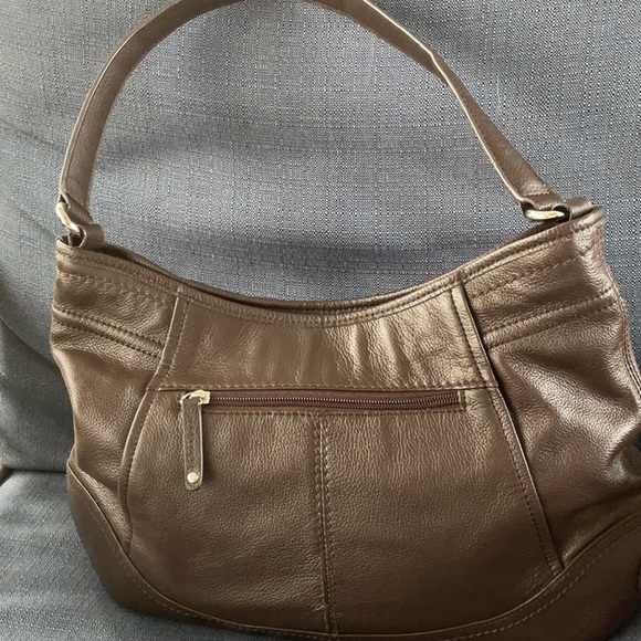 TIGNANELLO LEATHER BAG..CHOCOLATE BROWN..16 x 10 x 4”..EUC..BUTTER SOFT - Picture 2 of 8